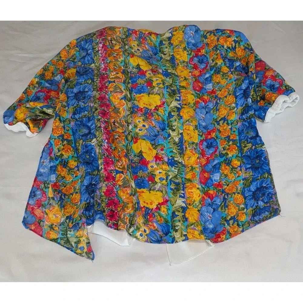 Dorothy Schoelen Platinum Skirt Set Women L 14 Multicolor Floral Excellent‎ USA